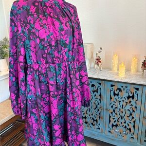 Floral Purple and Pink Dress